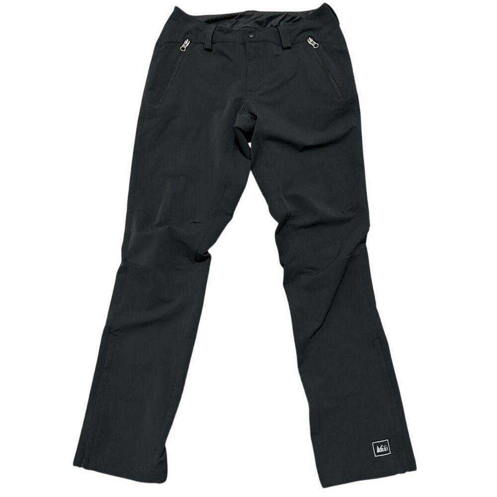 REI Co-op Womens 4 Dark Gray Softshell Hiking Pants Stretchy Outdoor Gorpcore